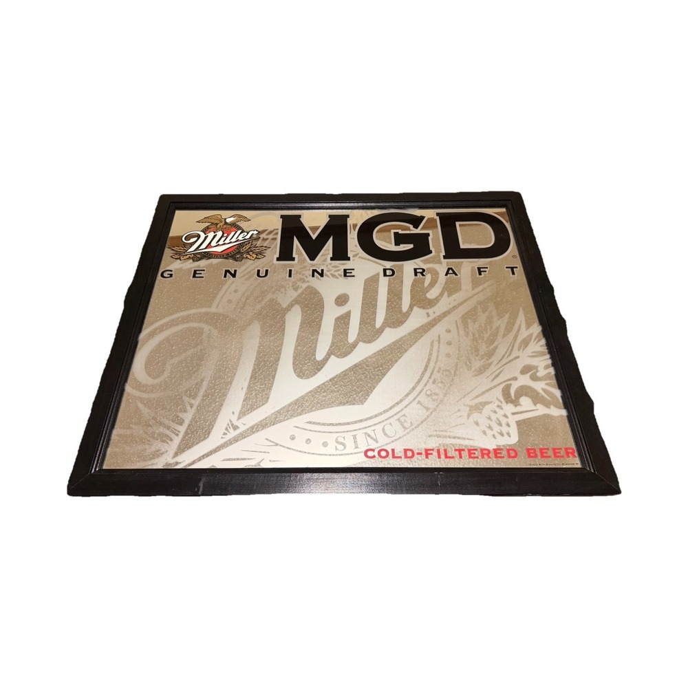 Miller Genuine Draft MGD Cold-Filtered Beer Breweriana Collectible Mirror